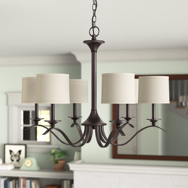 Armindo 6 - Light Dimmable Classic / Traditional Chandelier, Antique Bronze