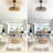 19" Hemp Rope Woven Ceiling Fan, Dimmable, 7 Blades, Reversible DC Motor.