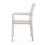 Chaise de salle à manger d'extérieur moderne en aluminium, argent (ensemble de 2)