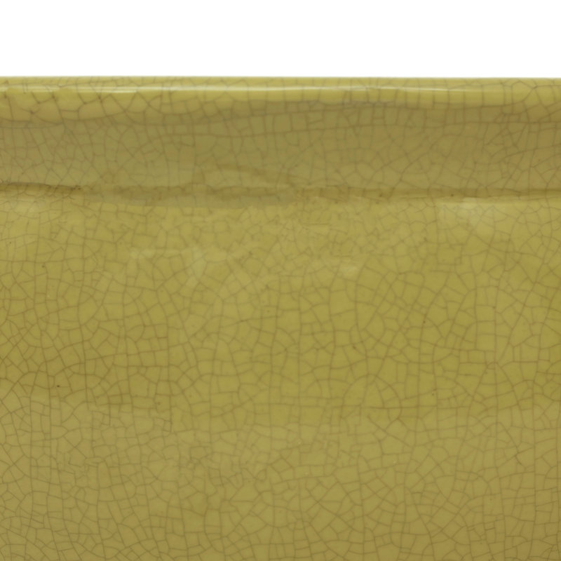 Pot à fleurs Traditional, Jaune jonquille, H 0,5 po x l 14,5 po x P 14,5 po