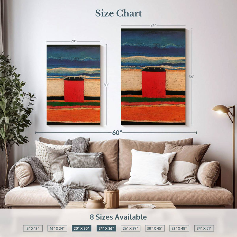 Avery Red House, 36" H x 24" W