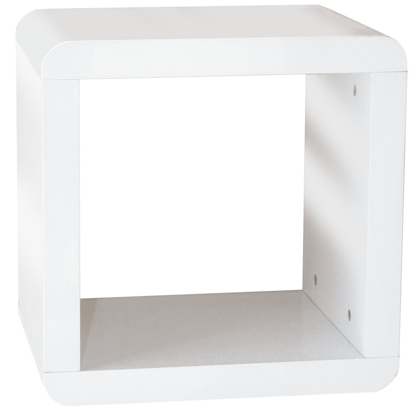 Lucian Pedestal End Table, White