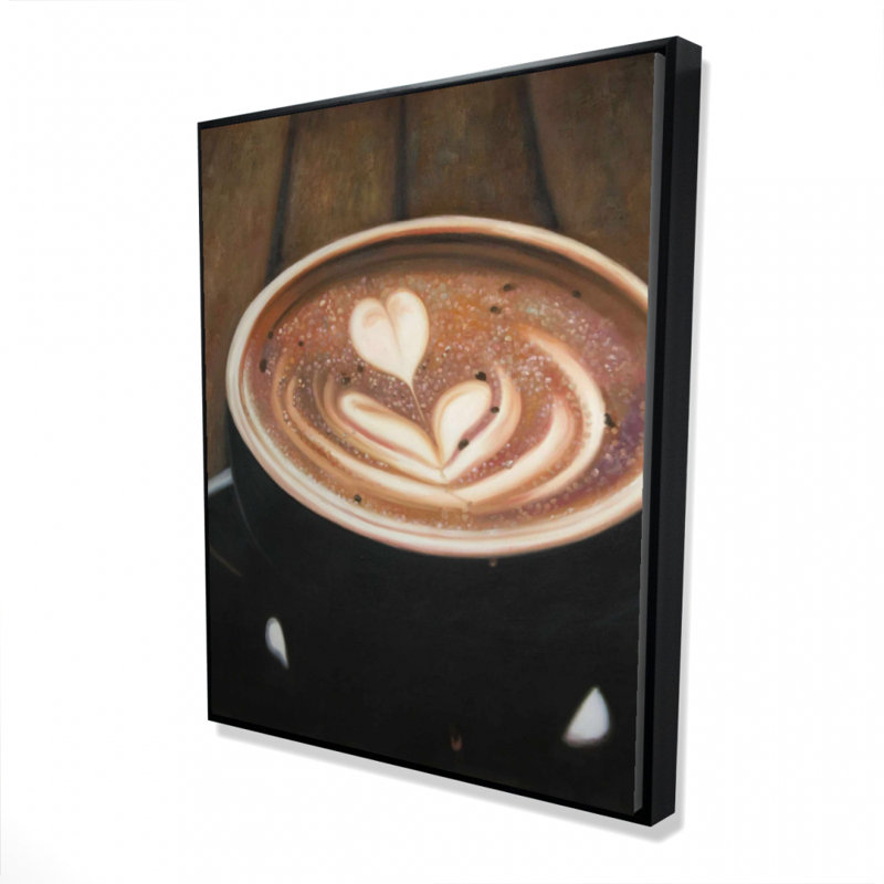 Artistic Cappuccino Print On Canvas
