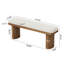 Banc rembourré en bois massif 47,2 po avec coussin en molleton et banc de bout