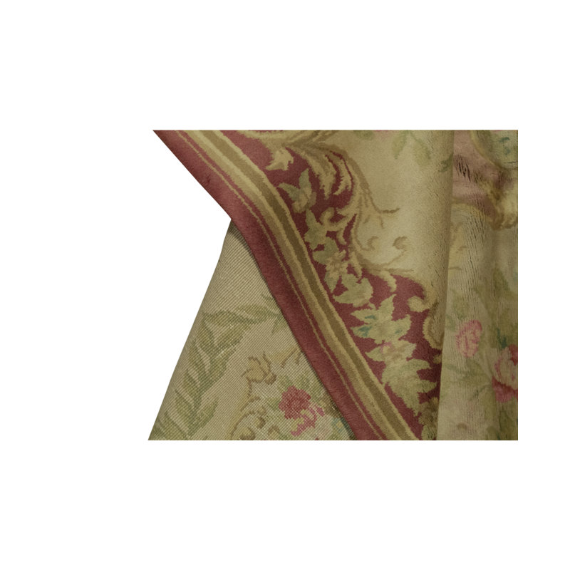 Savonnerie Wool Floral Area Rug