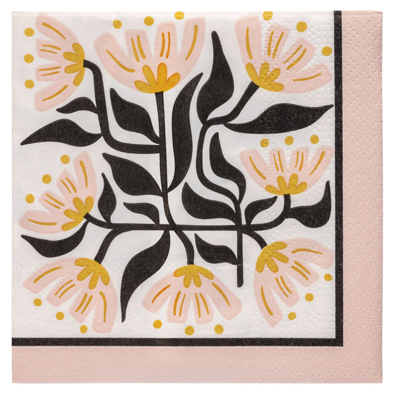 Cocktail Paper Napkins Mod Blossoms