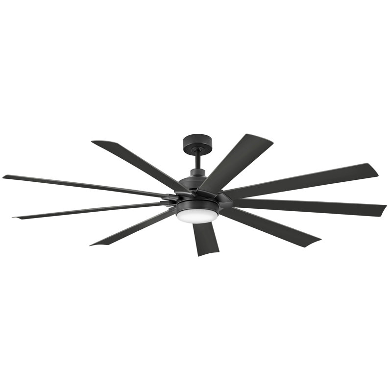 Hinkley Turbine LED Ceiling Fan, Matte Black