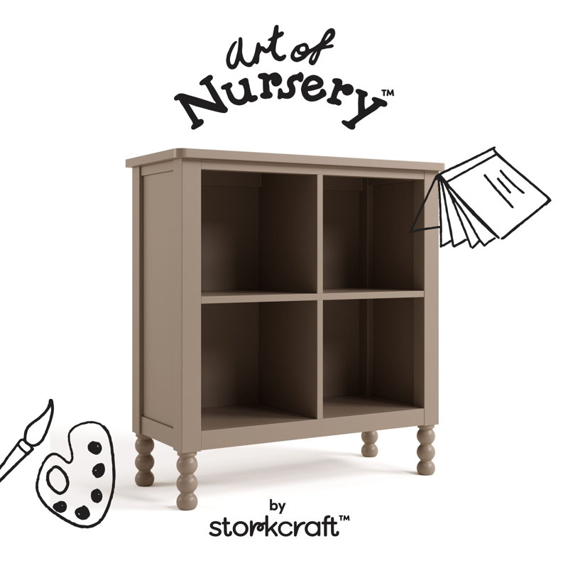 Rio 4 Cube Storage Organizer Bookcase, Driftwood