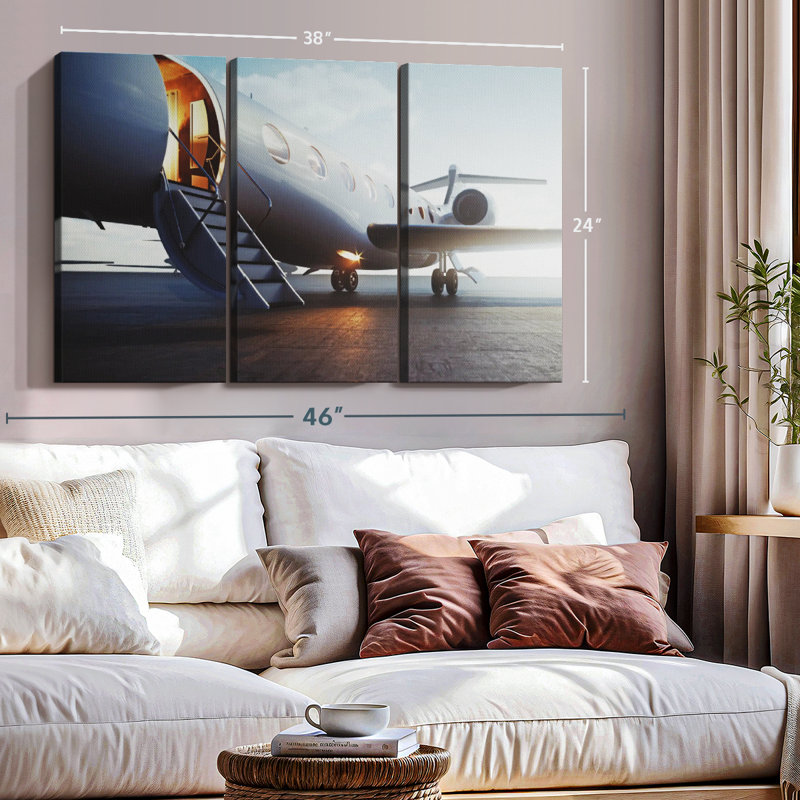 Impression sur toile Luxury Luxury Plane, H 20 po x l 33 po x P 1,25 po