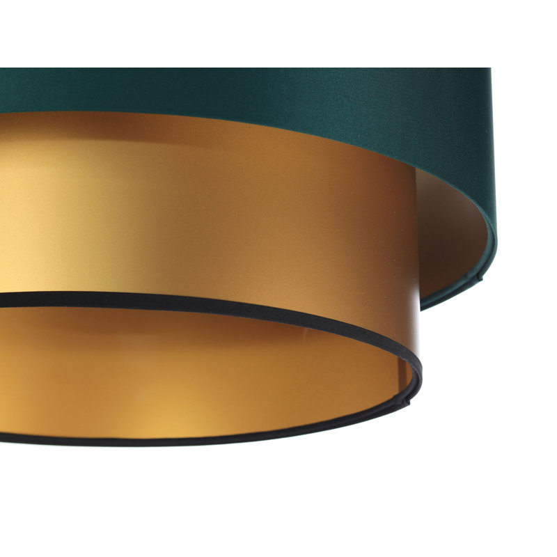 Shandra 1 - Light Black Drum Pendant, 20" H x 50" W x 50" D, Dark Green
