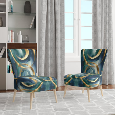 Mettalic II - Chaise d'appoint rembourrée Glam