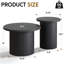 Baheerah Rustic Wood Finish Nesting Coffee Table Set, Black-716918666