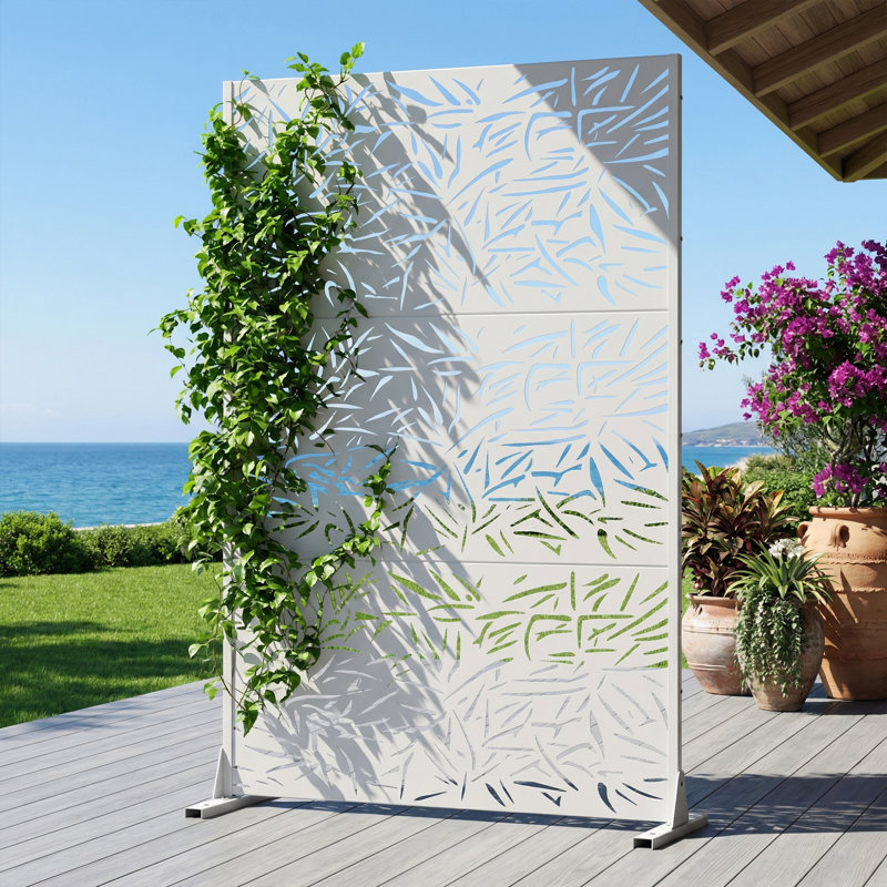 Paravent de clôture en treillis de jardin H 6 pi x l 4 pi Isolde pour terrasse, balcon, cour, piscine, espace intérieur