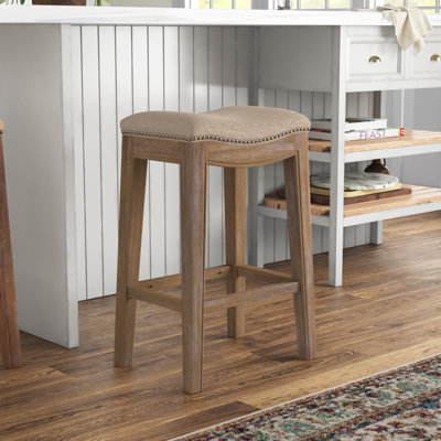 Nailhead Saddle Counter Stool
