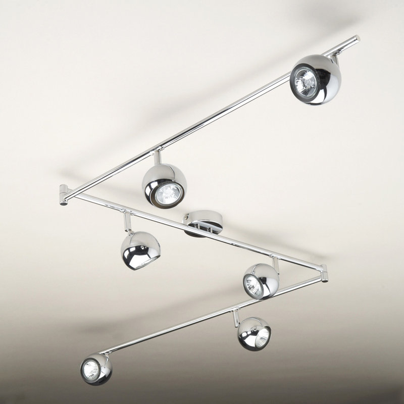237cm 6 -Light Track Kit, No, Polished Chrome