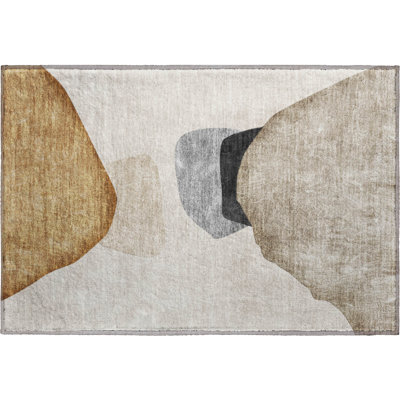 Tapis brun Cerrito Amf547 lavable à la machine de qualité supérieure