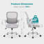 Chaise de bureau ergonomique en filet Azaryia-1050212049
