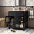 30" Freestanding Single Solid Wood Frame Bathroom Vanity with Composite Solid Surface Top