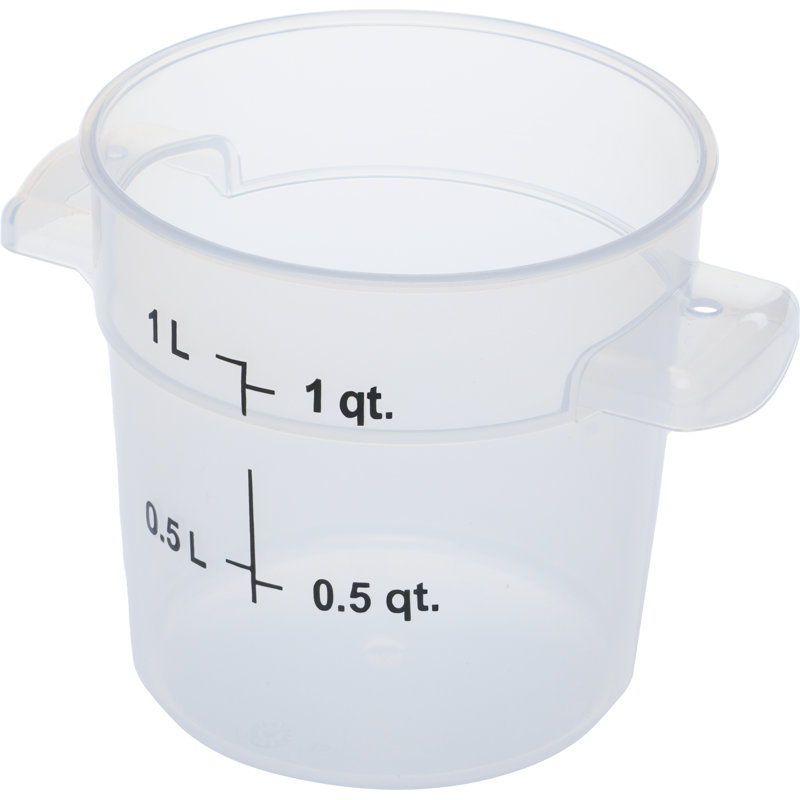 Contenant alimentaire rond 1 pte - transparent, Transparent