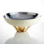 Metal Abstract Posh & Luxe Decorative Bowl in Silver/Gold