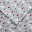 Drap-housse gris 4 pièces pour draps de grand lit 100% flanelle de coton doux / double / double 12 "profondeur grand / très grand 14" profondeur 1 plat 2 taies d'oreiller élastiques Lavable à la machine sans éléments dangereux