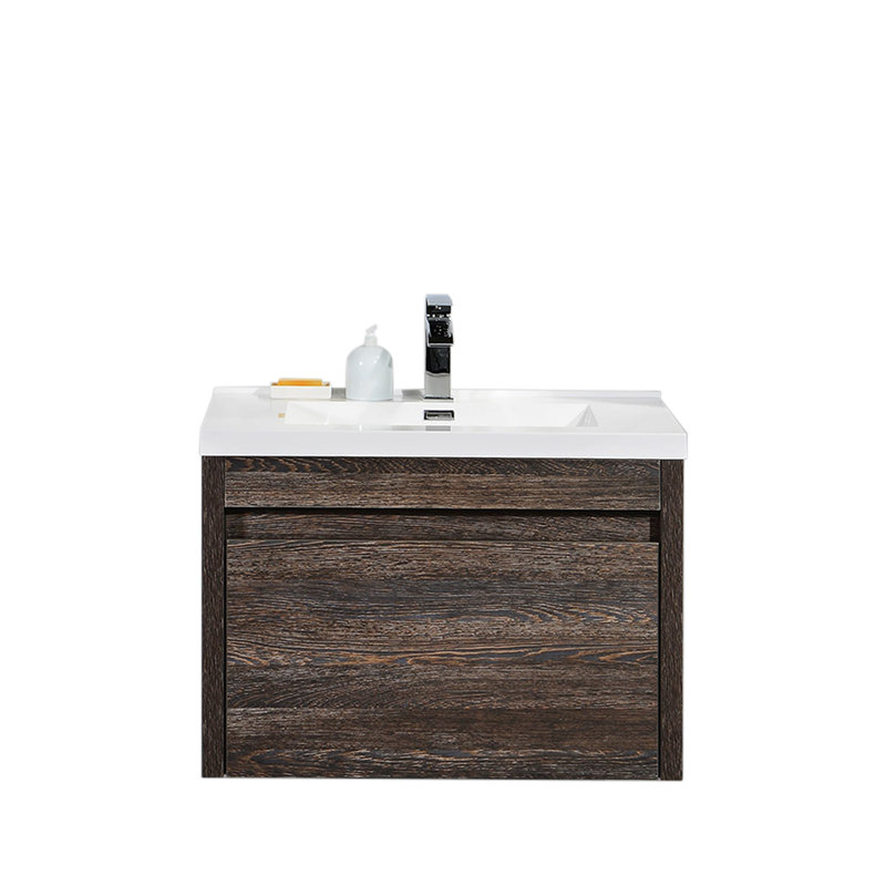 Hampden 24" Single Bathroom Vanity Set, Dark Oak