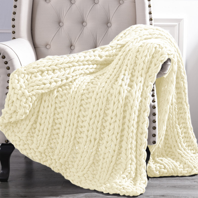 Chunky Throw, Ivory