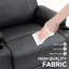 Fauteuil inclinable électrique de massage en cuir PU avec porte-gobelets, petits fauteuils inclinables pour petits espaces (noir)-1934500068