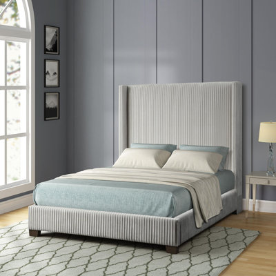 Aazad Pleated Upholstered Bed