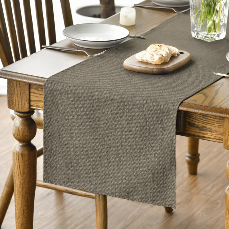 Coffee Brown Table Runner 40x180 cm | Seasonal Summer Winter Machine Washable Kitchen Dining Table Decoration for Home Party Decor