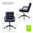 Anagrace Leather Upholstered Swivel Tilt Task Office Chair-541511606