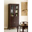 Nouvelle armoire de rangement en bois de noyer noir de style chinois avec portes en verre et bibliothèque sur pied