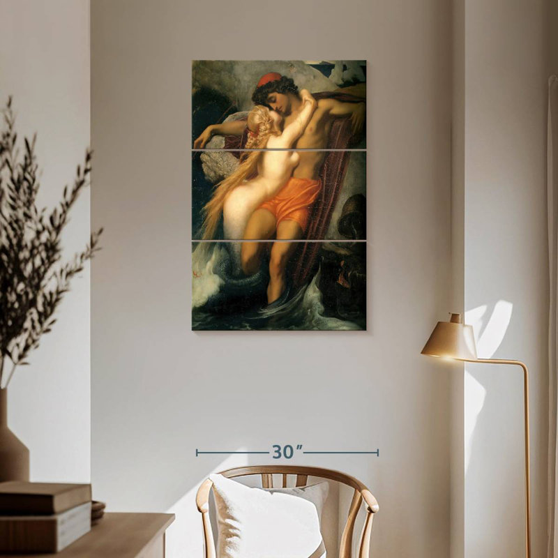 Hardie, le pêcheur et la sirène, H 57 po x l 36 po