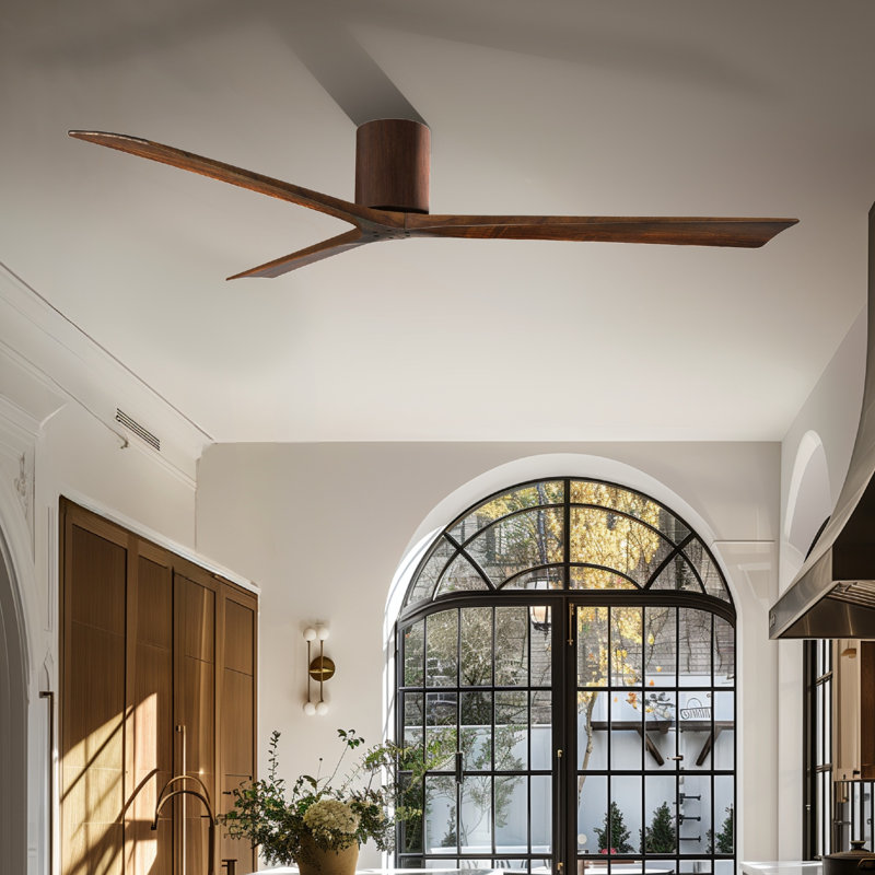 Ventilateur de plafond à 3 pales Olivier, Noyer, Ton érable clair, 72"