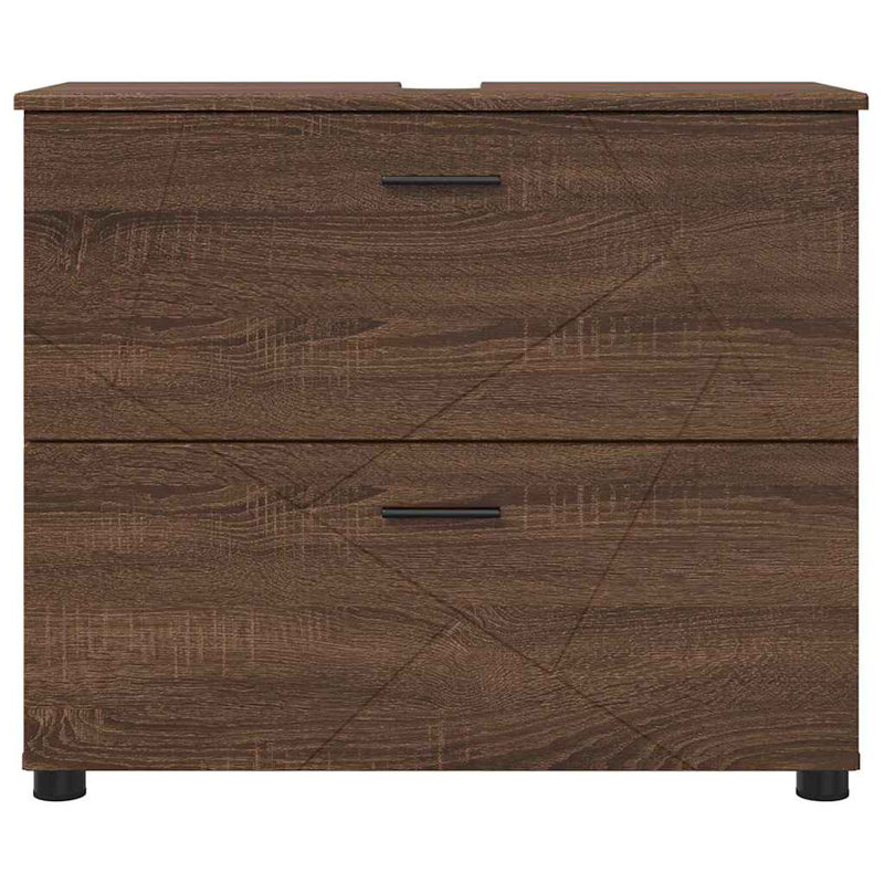 76.5cm Bathroom Vanity Base Only, Brown Oak