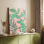 Oiseaux de paradis roses et verts I - galerie sur mesure-22680179