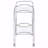 2-Tier Rectangular Glass Shelf Metal Bar Cart
