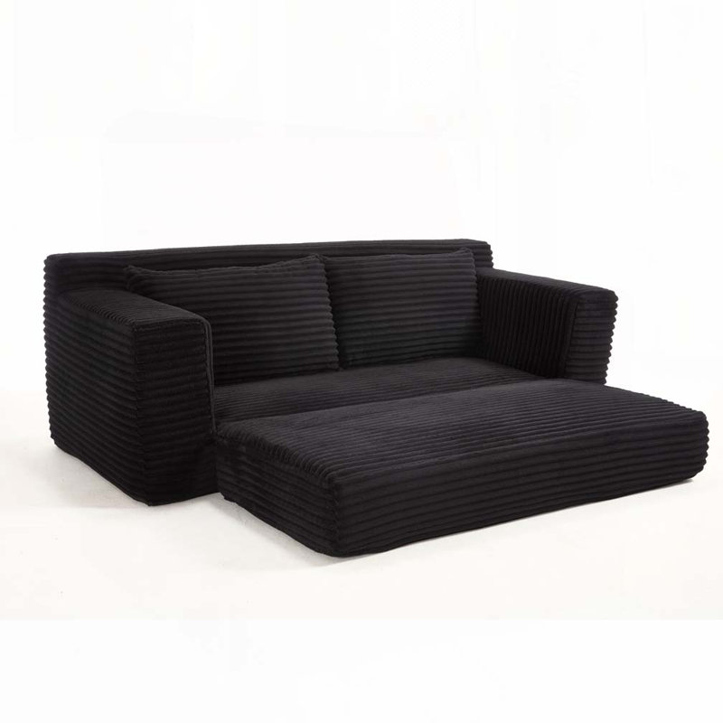 Canapé-lit 70,8 po, Noir