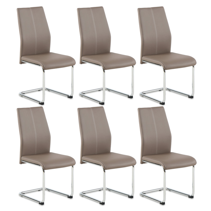 46cm H Upholstered Metal Cantilever Chair, Lattle
