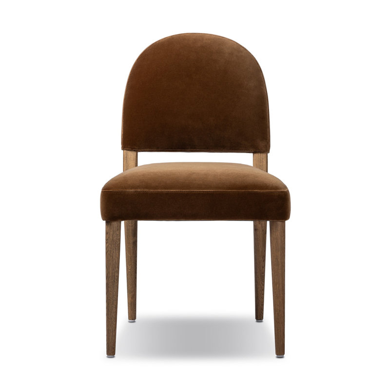 Chaise d'appoint rembourrée Berkely, Surrey Ochre, Chêne grillé
