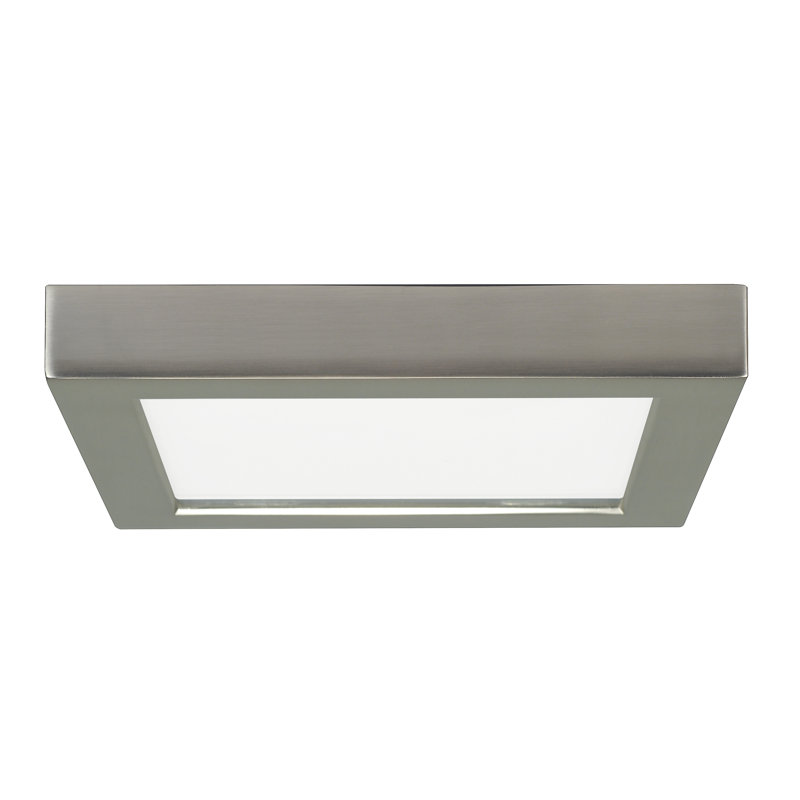LED Flush Mount, 2700K, Brushed Nickel, Wet