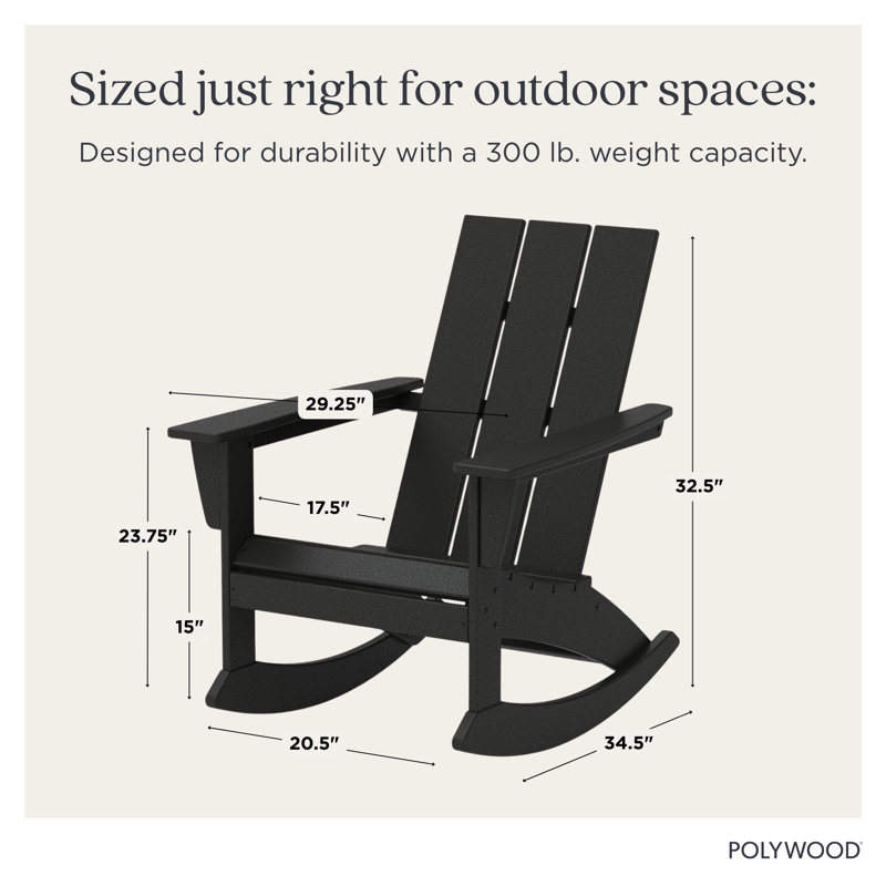 Chaise berçante Adirondack POLYWOOD, Teck