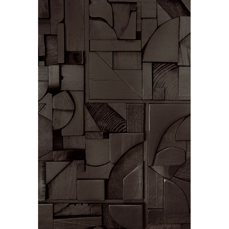Handmade Solid Wood Wall Decor, Black