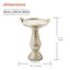 Ceramic / Porcelain Pedestal Birdbath-1647020828