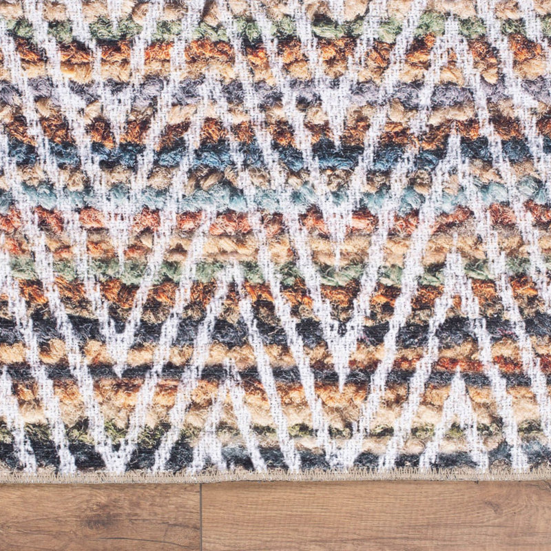Luxurious Machine Washable Area Rug, 4.9 x 7.5 Feet, 100% Polyester, 1850 g/m², Pile Height: 0.2 inches | Eco-Friendly Recycled Poly Cotton Backing | Perfect for Living Room & Bedroom, Soft and Durable Design