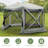6-Sided Hexagon Pop Up Party Tent Gazebo With Mesh Netting Walls & Shaded Interior, 12' X 12', Beige-125986403