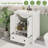 Modern Bathroom Vanity Set – 30 Inch Freestanding Cabinet with Ceramic Basin, 2 Doors & 1 Storage Drawer, Sleek Contemporary Design, Perfect for Home – White, 30 inches-126664971-126664972