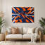 Hard Edge 5, art mural en métal bleu-937835956