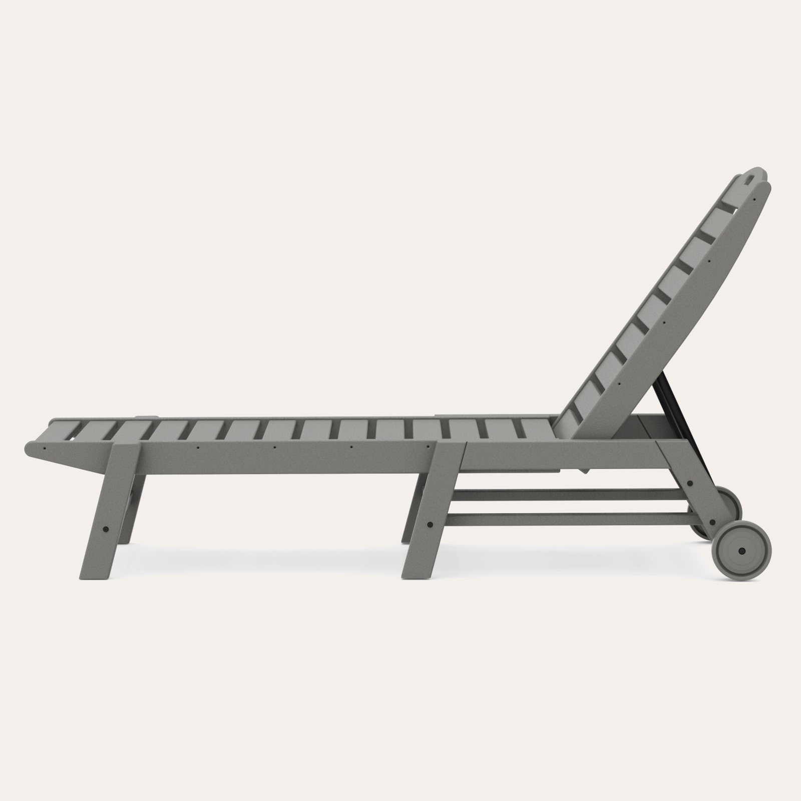 POLYWOOD® Nautical 27" Patio Chaise Lounge, Slate Gray