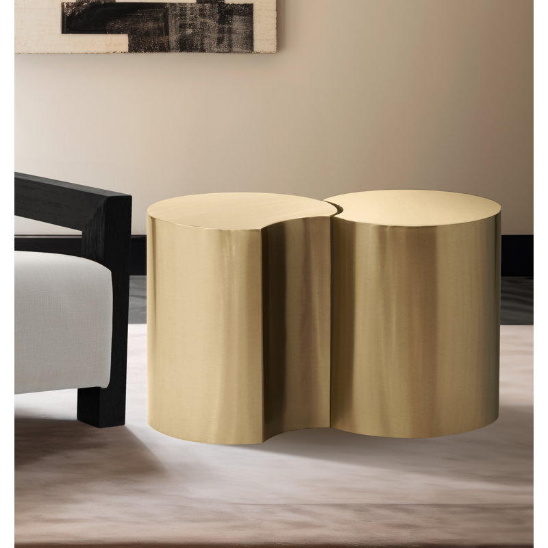 Ensemble de table de bout Ismah, Or, H 20 po x l 33,5 po x P 18 po